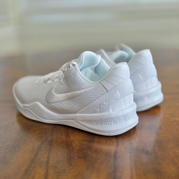 Nike Kobe 8 Protro Low 'Halo' Triple White FN0266-100 Basketball Shoes Women's 5 - Picture 7 of 16